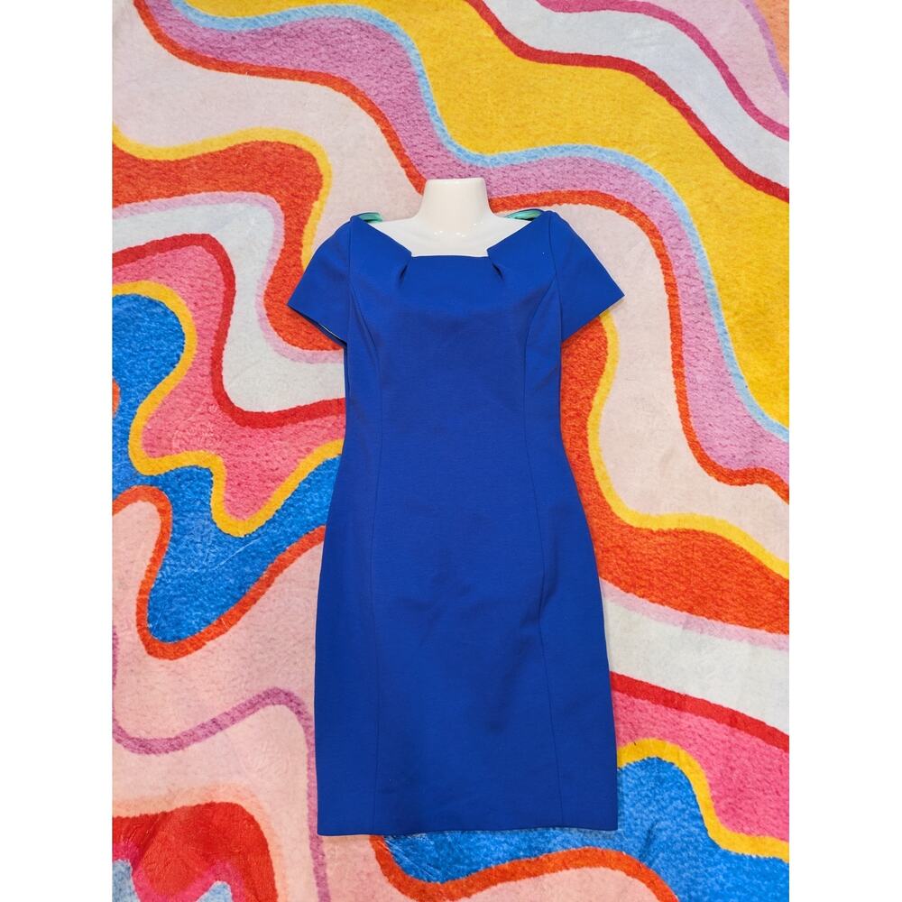 T Tahari Cobalt Blue Sheath Dress Size 6